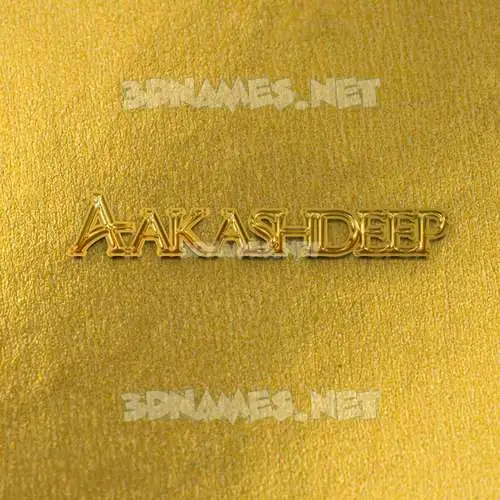 aakashdeep in All Gold style - 3D name wallpaper