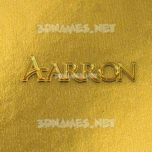 aarron in All Gold style - 3D name wallpaper
