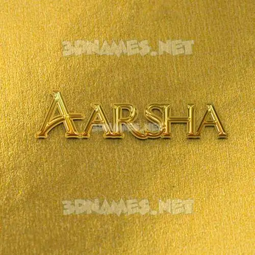 aarsha in All Gold style - 3D name wallpaper
