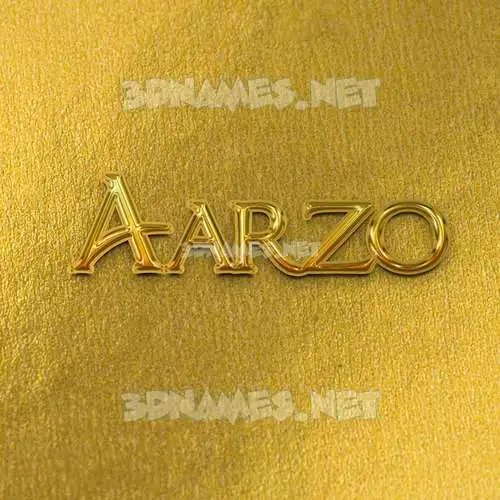 aarzo in All Gold style - 3D name wallpaper