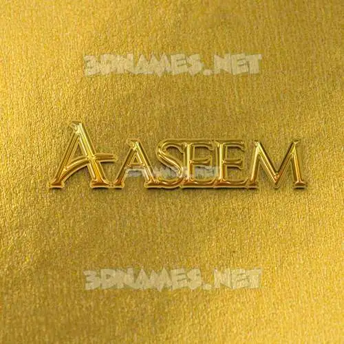 aaseem in All Gold style - 3D name wallpaper