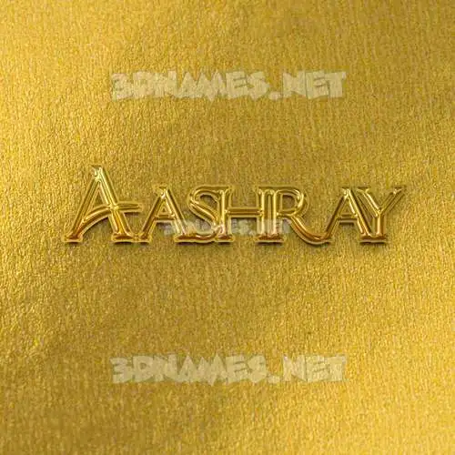 aashray in All Gold style - 3D name wallpaper