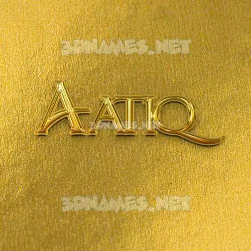 aatiq in All Gold style - 3D name wallpaper aatiq in All Gold style - 3D name wallpaper
