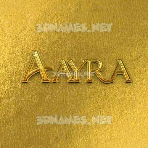 aayra in All Gold style - 3D name wallpaper