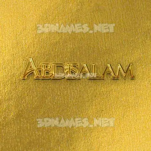 abdisalam in All Gold style - 3D name wallpaper