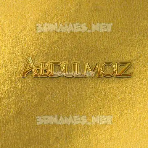 abdulmoiz in All Gold style - 3D name wallpaper