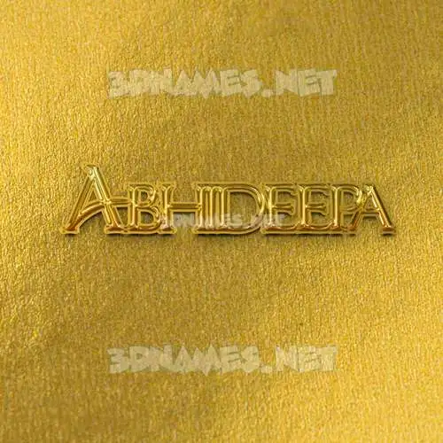 abhideepa in All Gold style - 3D name wallpaper