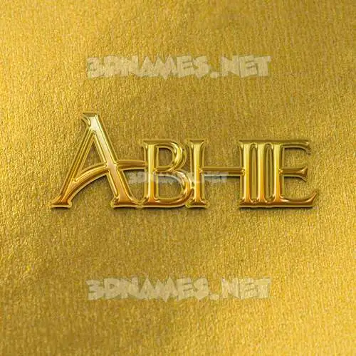 abhie in All Gold style - 3D name wallpaper