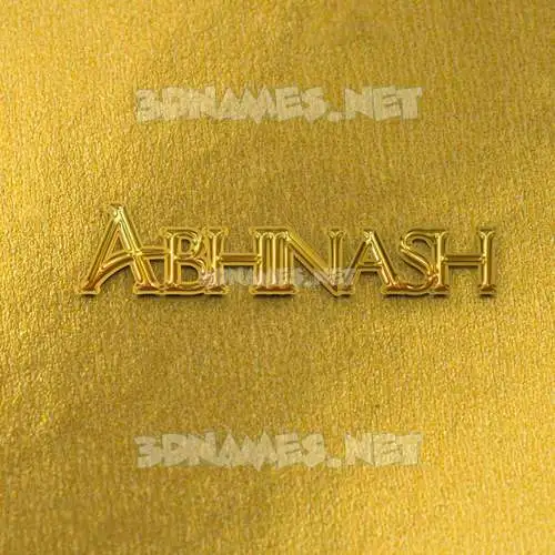 abhinash in All Gold style - 3D name wallpaper