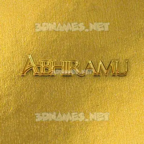 abhiramu in All Gold style - 3D name wallpaper