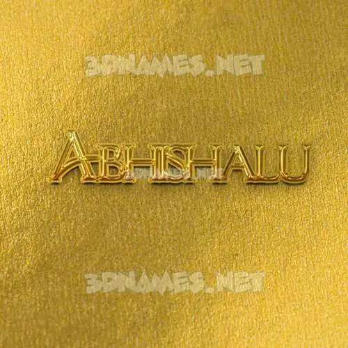 abhishalu in All Gold style - 3D name wallpaper