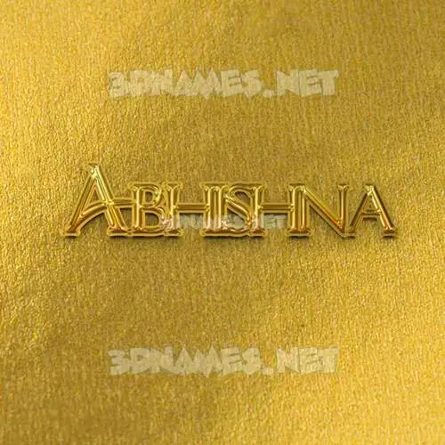 abhishna in All Gold style - 3D name wallpaper