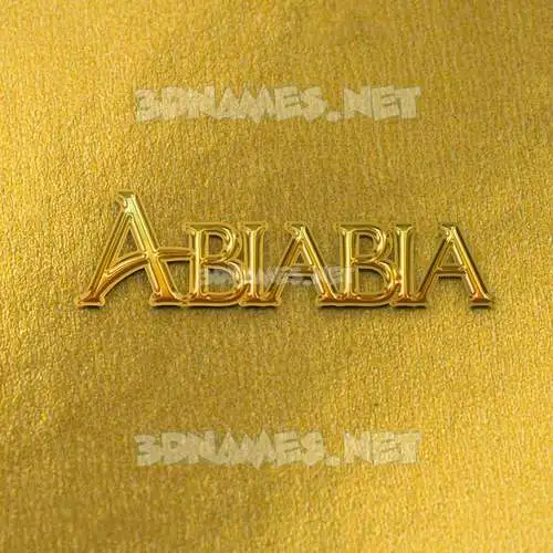 abiabia in All Gold style - 3D name wallpaper abiabia in All Gold style - 3D name wallpaper