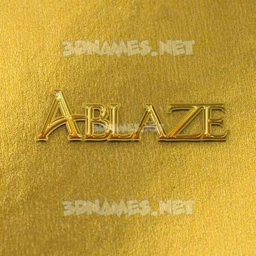 ablaze in All Gold style - 3D name wallpaper