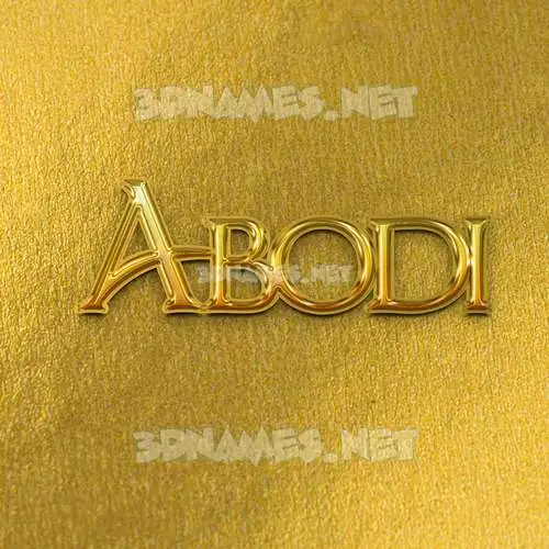 abodi in All Gold style - 3D name wallpaper