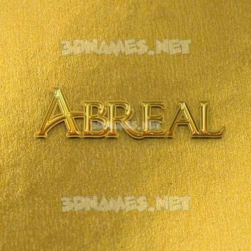 abreal in All Gold style - 3D name wallpaper abreal in All Gold style - 3D name wallpaper