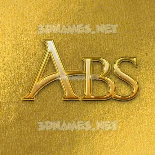 abs in All Gold style - 3D name wallpaper