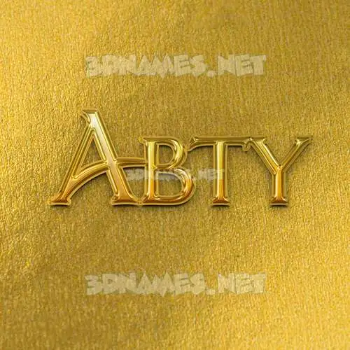 abty in All Gold style - 3D name wallpaper
