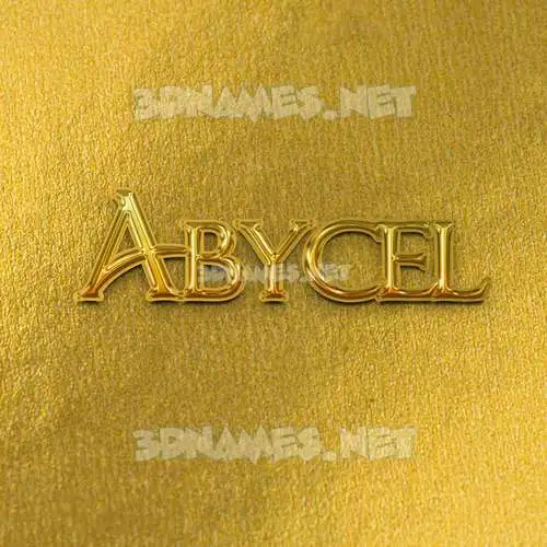abycel in All Gold style - 3D name wallpaper