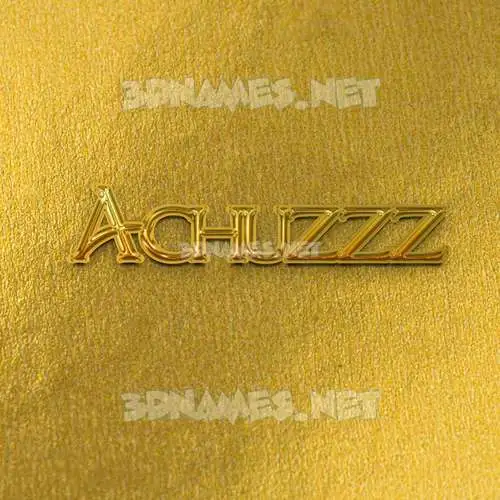 achuzzz in All Gold style - 3D name wallpaper