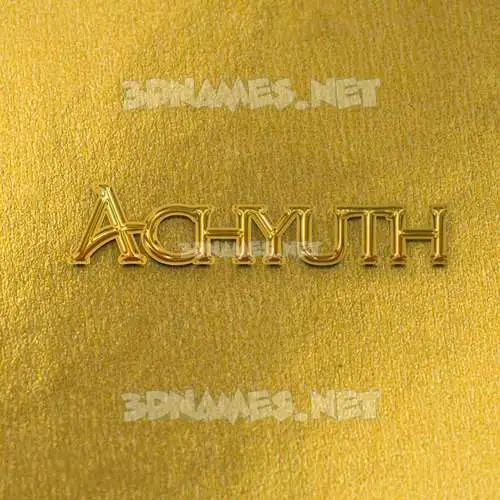 achyuth in All Gold style - 3D name wallpaper