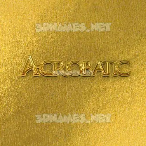acrobatic in All Gold style - 3D name wallpaper