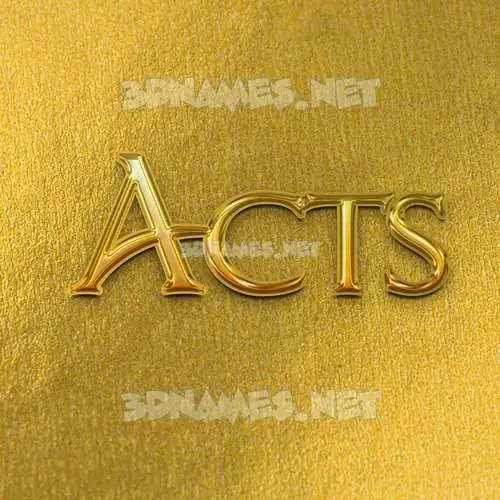 acts in All Gold style - 3D name wallpaper