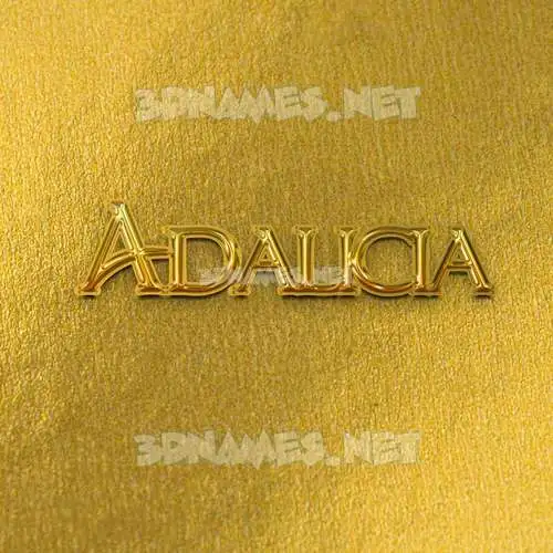 adalicia in All Gold style - 3D name wallpaper