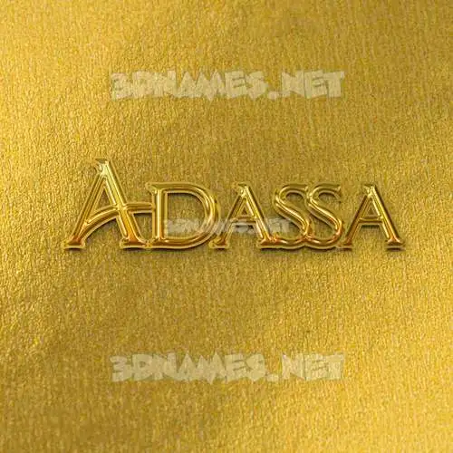 adassa in All Gold style - 3D name wallpaper