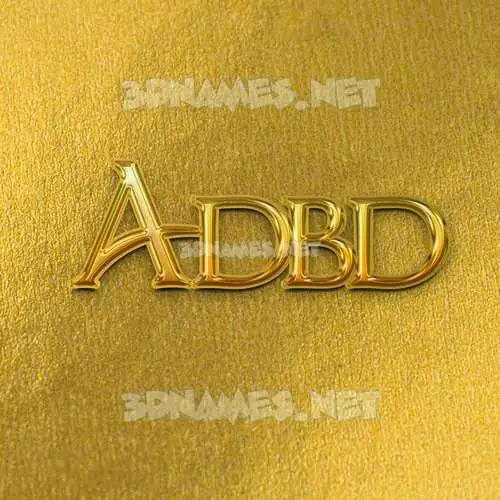 adbd in All Gold style - 3D name wallpaper adbd in All Gold style - 3D name wallpaper