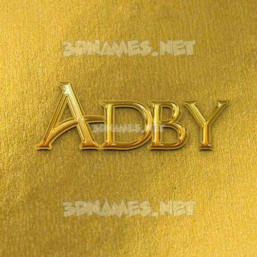 adby in All Gold style - 3D name wallpaper