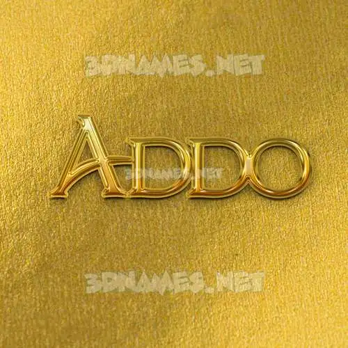 addo in All Gold style - 3D name wallpaper