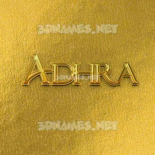adhra in All Gold style - 3D name wallpaper adhra in All Gold style - 3D name wallpaper