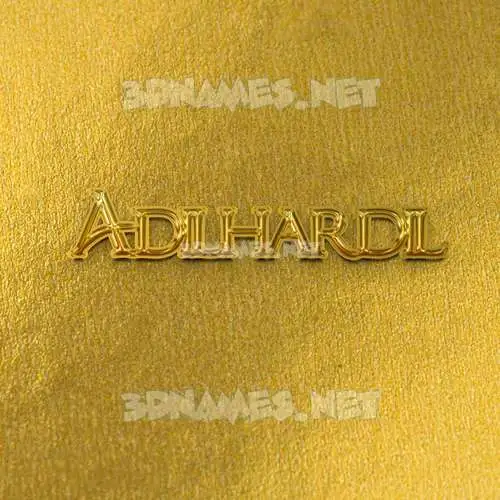adilhardil in All Gold style - 3D name wallpaper