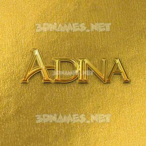 adina in All Gold style - 3D name wallpaper