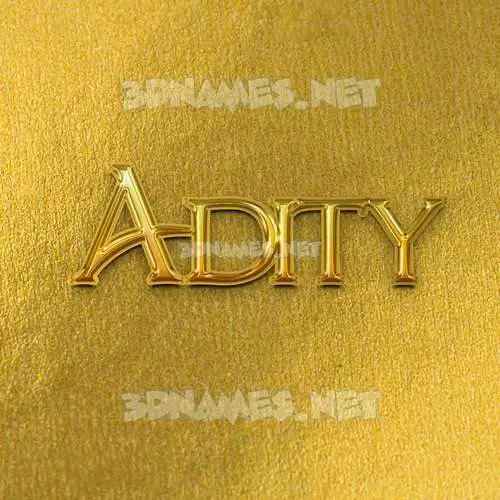 adity in All Gold style - 3D name wallpaper