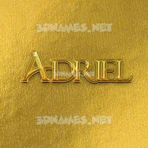 adriel in All Gold style - 3D name wallpaper