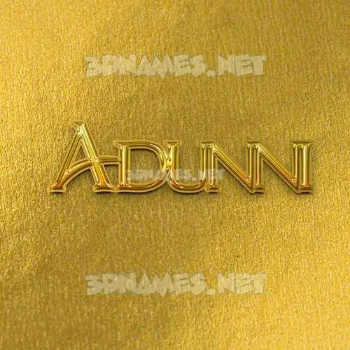adunni in All Gold style - 3D name wallpaper