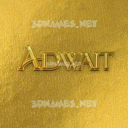 adwait in All Gold style - 3D name wallpaper