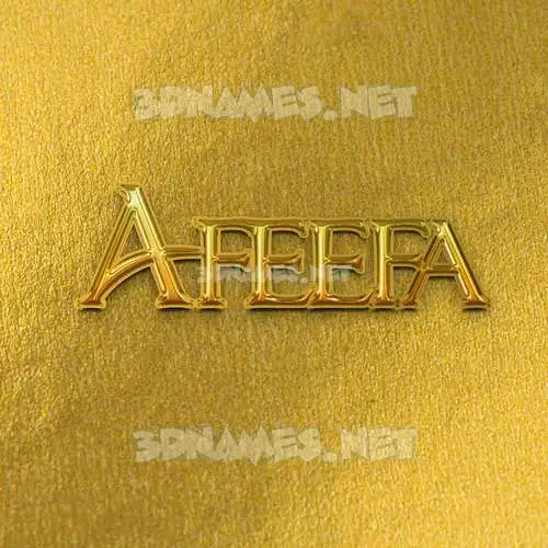 afeefa in All Gold style - 3D name wallpaper
