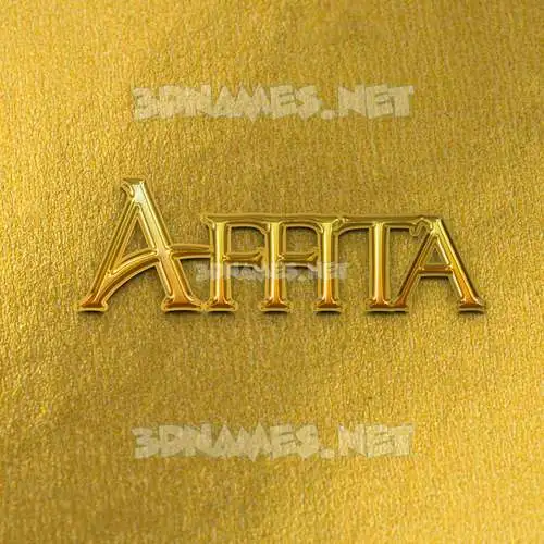affita in All Gold style - 3D name wallpaper
