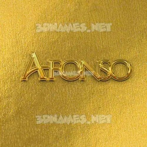 afonso in All Gold style - 3D name wallpaper