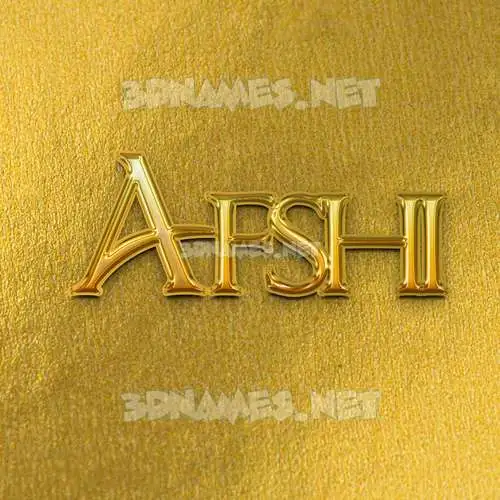 afshi in All Gold style - 3D name wallpaper