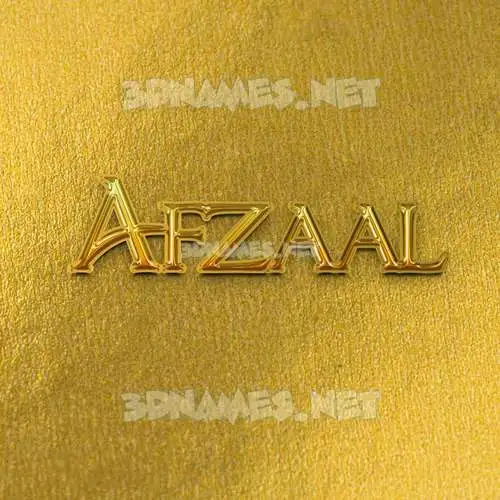 afzaal in All Gold style - 3D name wallpaper