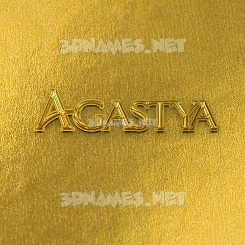 agastya in All Gold style - 3D name wallpaper