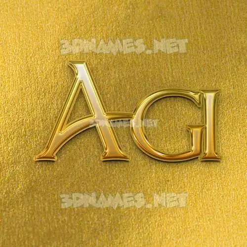agi in All Gold style - 3D name wallpaper