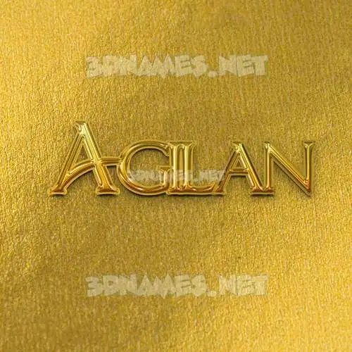 agilan in All Gold style - 3D name wallpaper
