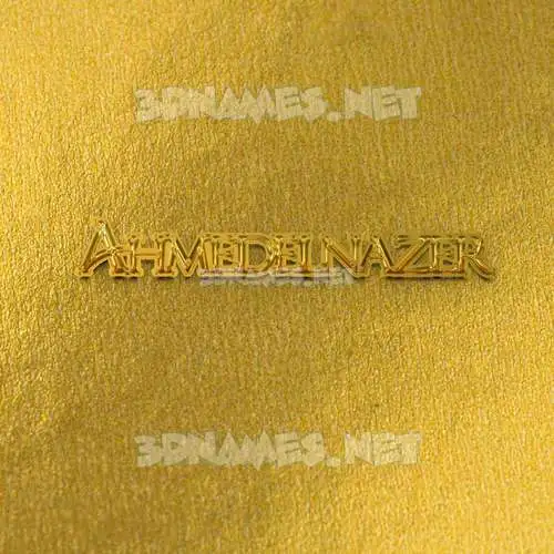 ahmedelnazer in All Gold style - 3D name wallpaper