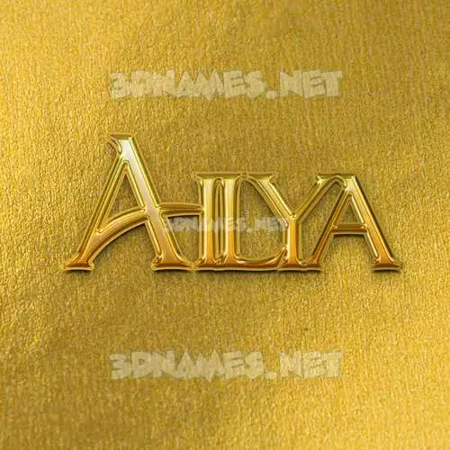 ailya in All Gold style - 3D name wallpaper