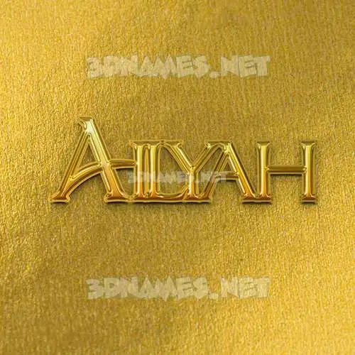 ailyah in All Gold style - 3D name wallpaper